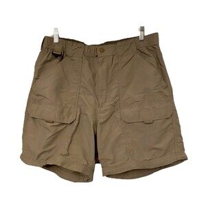L.L. Bean Mens Size 34 Tan Outdoor Cargo Shorts Hiking Fishing Nylon